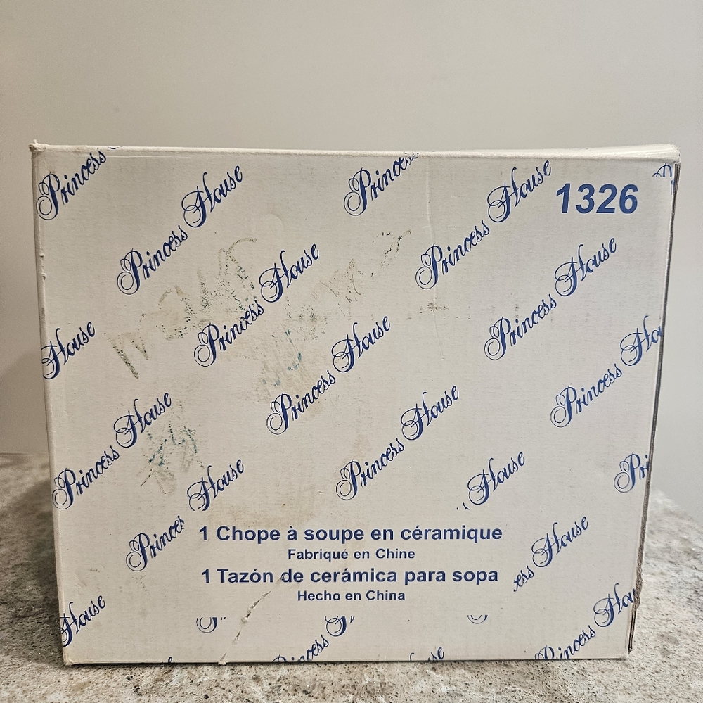 Princess House Stoneware Pavillion Ceramic Soup Mug 1326 w / Box - Picture 9 of 9